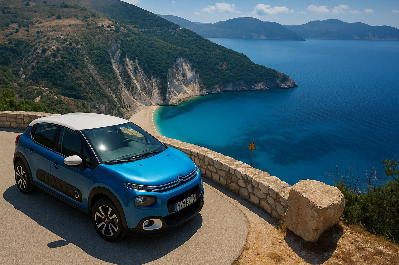 Kefalonija kolima 2026 - Najbrži put, trajekti, granice i putarine