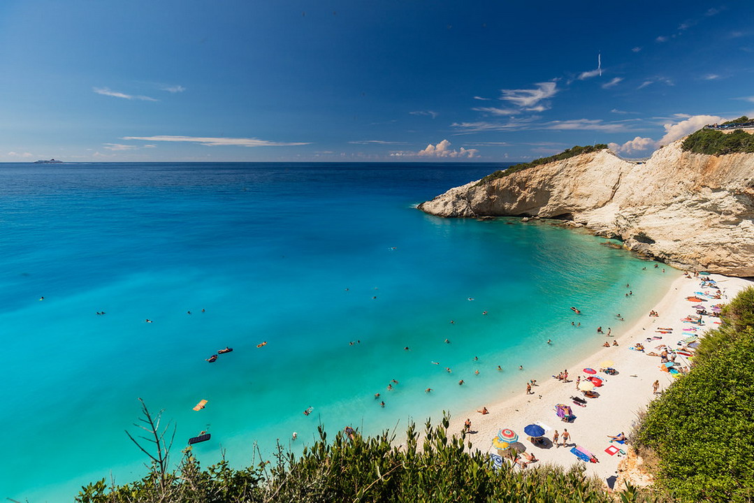 Porto Katsiki beach in Lefkada