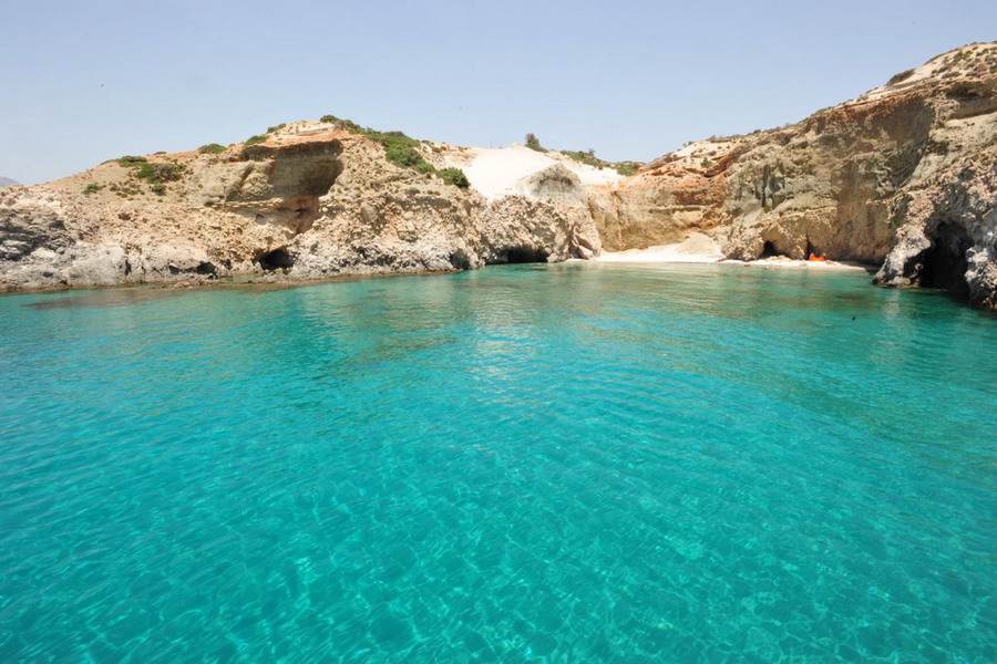 Tsigrado beach on Milos island