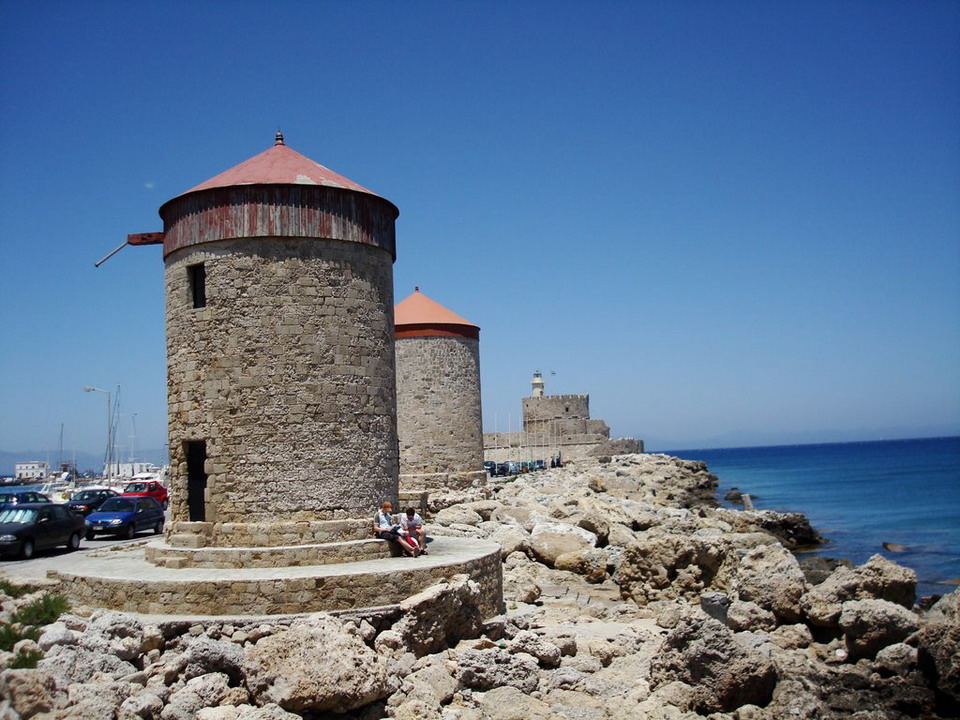 Windmills of Mandraki in Rhodes
