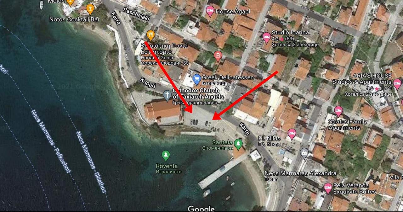  Neos Marmaras parking kod crkve