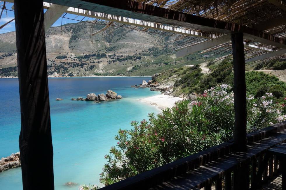 Vouti plaža na ostrvu Kefalonija