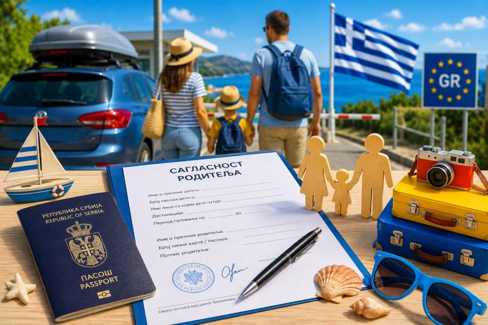 Saglasnost roditelja za putovanje maloletnog deteta u Grčku