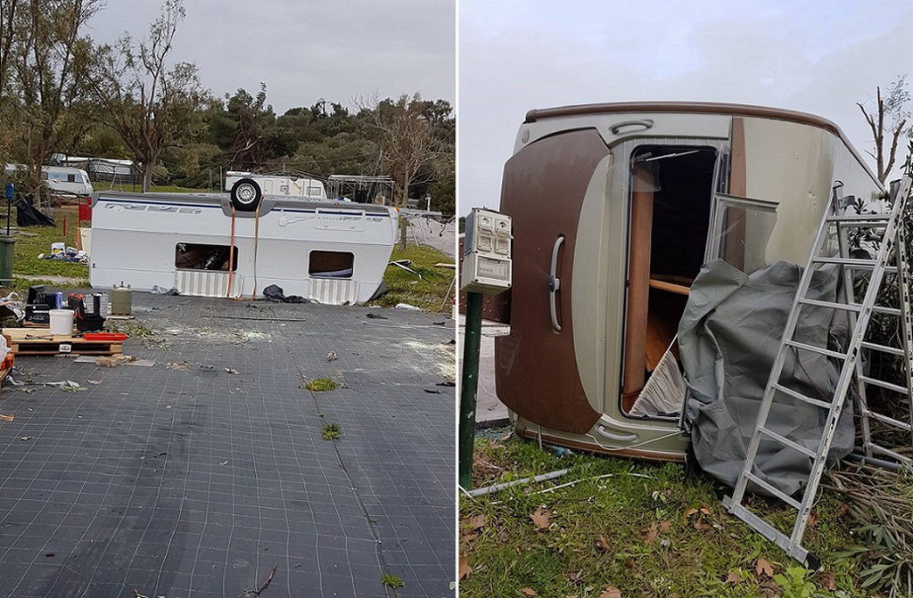 Veliko nevreme oštetilo kuće na Kasandri