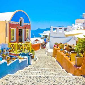 Medeni mesec na magičnom Santoriniju... Jovana Kostić