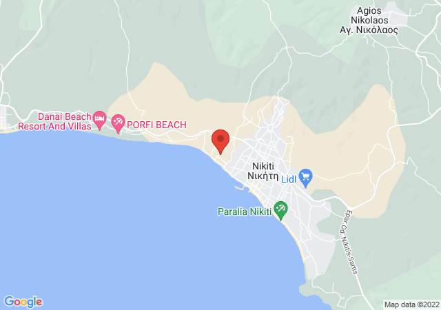 Show on the map Athos Blue Nikiti