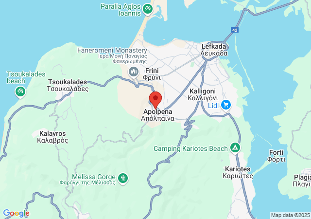 Show on the map Villa Nikoleta Lefkada