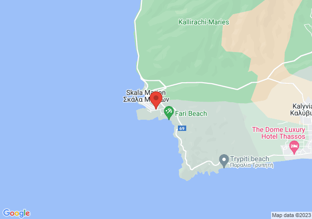 Show on the map Aigli Skala Maries Deluxe Apartments