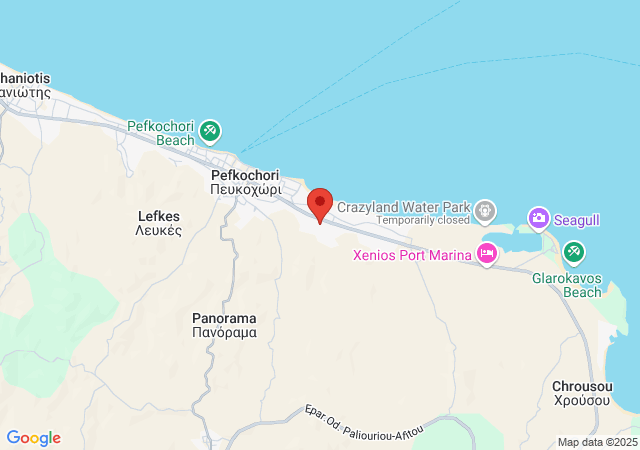 Show on the map Petra House Pefkohori