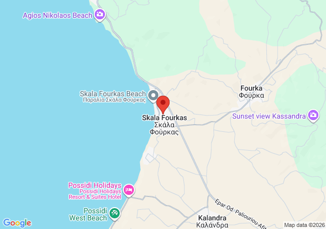 Show on the map Kassandros House Fourka