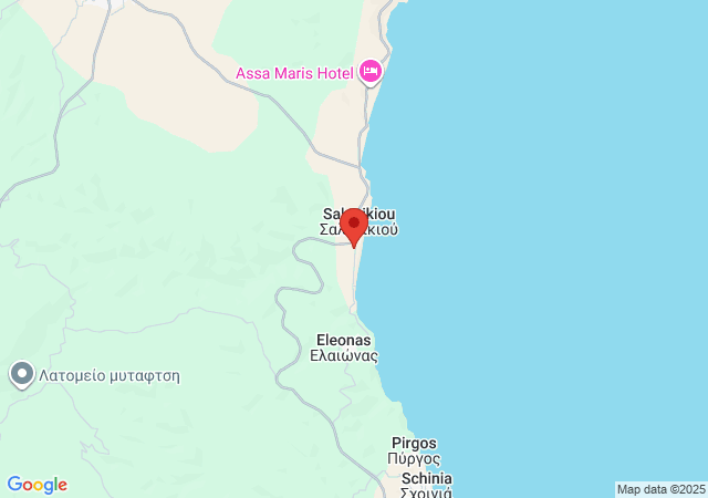 Show on the map Nerida House Salonikiou Beach