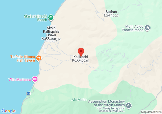 Show on the map Cozy Traditional House Thassos