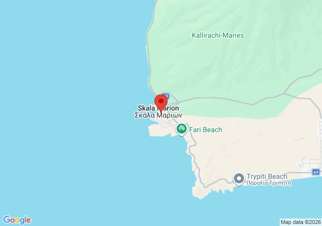 Show on the map Sunny Studio Skala Maries