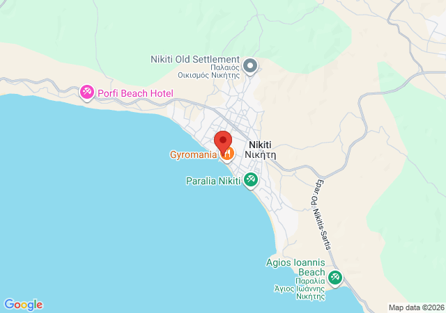 Show on the map Nikiti Beach Superior Studios & Apartments