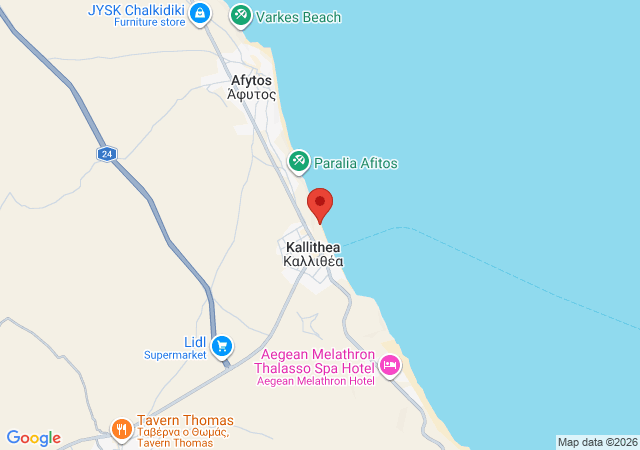 Show on the map Amazon Sea View House Kallithea