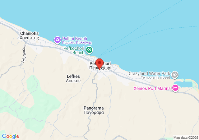 Show on the map Dream House Pefkohori