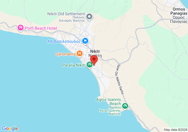 Show on the map Ariston House Nikiti