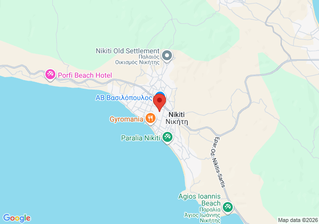 Show on the map Nora Apartments Nikiti