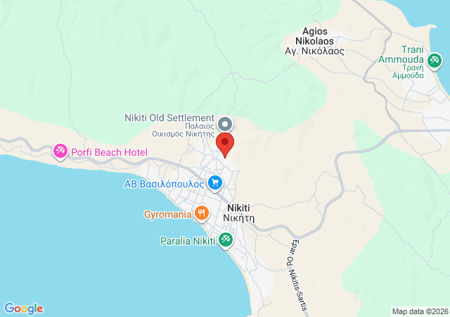 Show on the map Nikiti Stonehill View