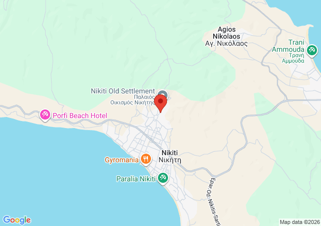 Show on the map Belvedere Villa  Nikiti