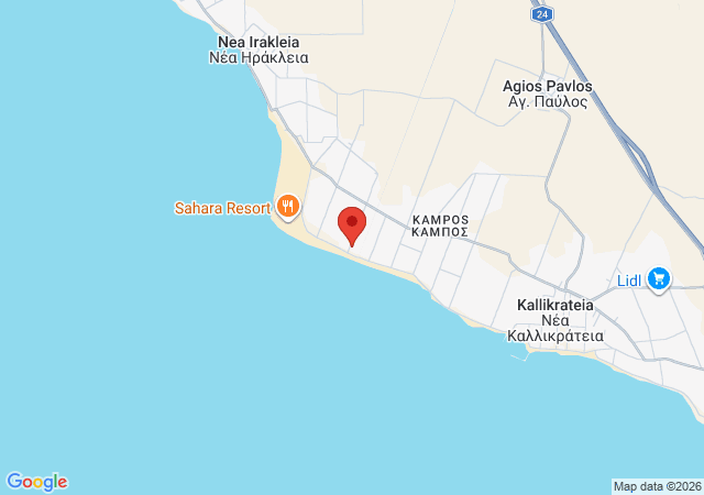 Show on the map Twin Maisonette By The Sea